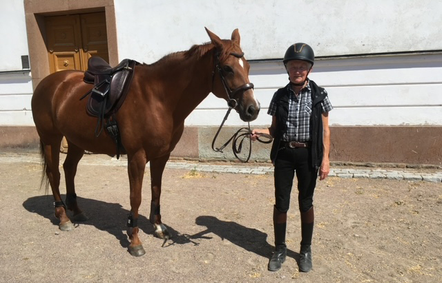 Marianne Loodin med sin häst